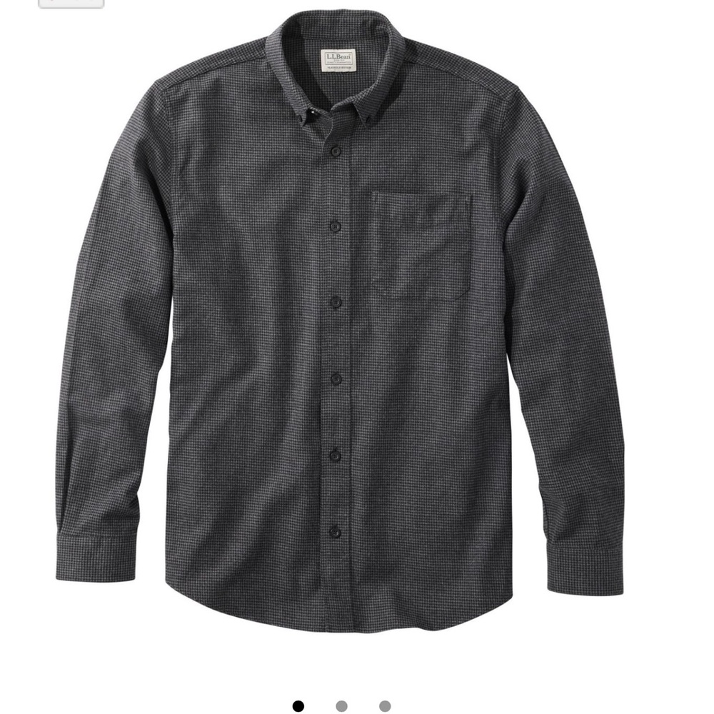 LL Bean Men's Wicked Good Flannel Shirt, Slightly Fitted, Houndstooth